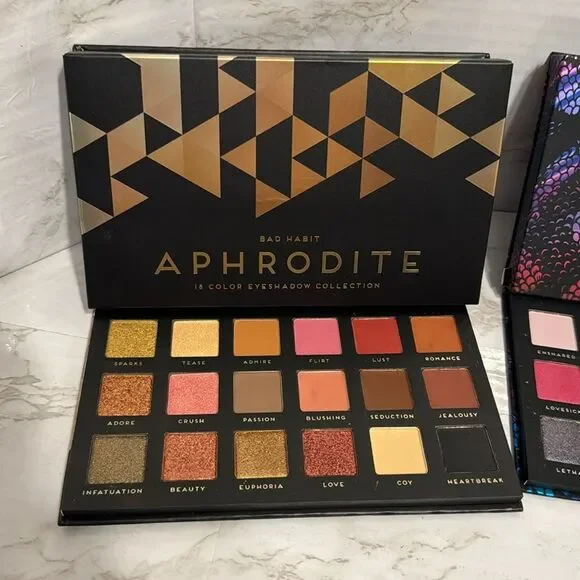 Bad habit pretty poison, Aphrodite and divine beauty eyeshadow palette bundle